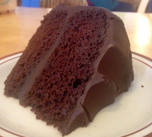 Slice of Devil's Food Cake