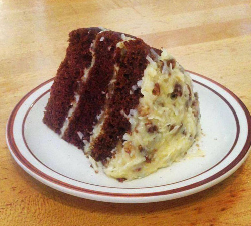 Slice of German Chocolate Cake